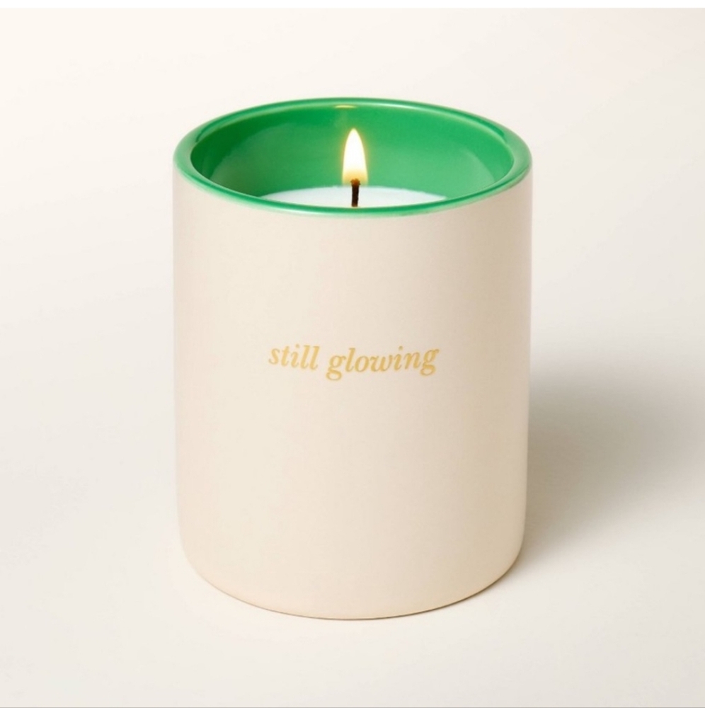 Kate Spade X Target 3ct Sented Ceramic Jar Candle Set Cream/Green/ Pink/Blue - Picture 3 of 8